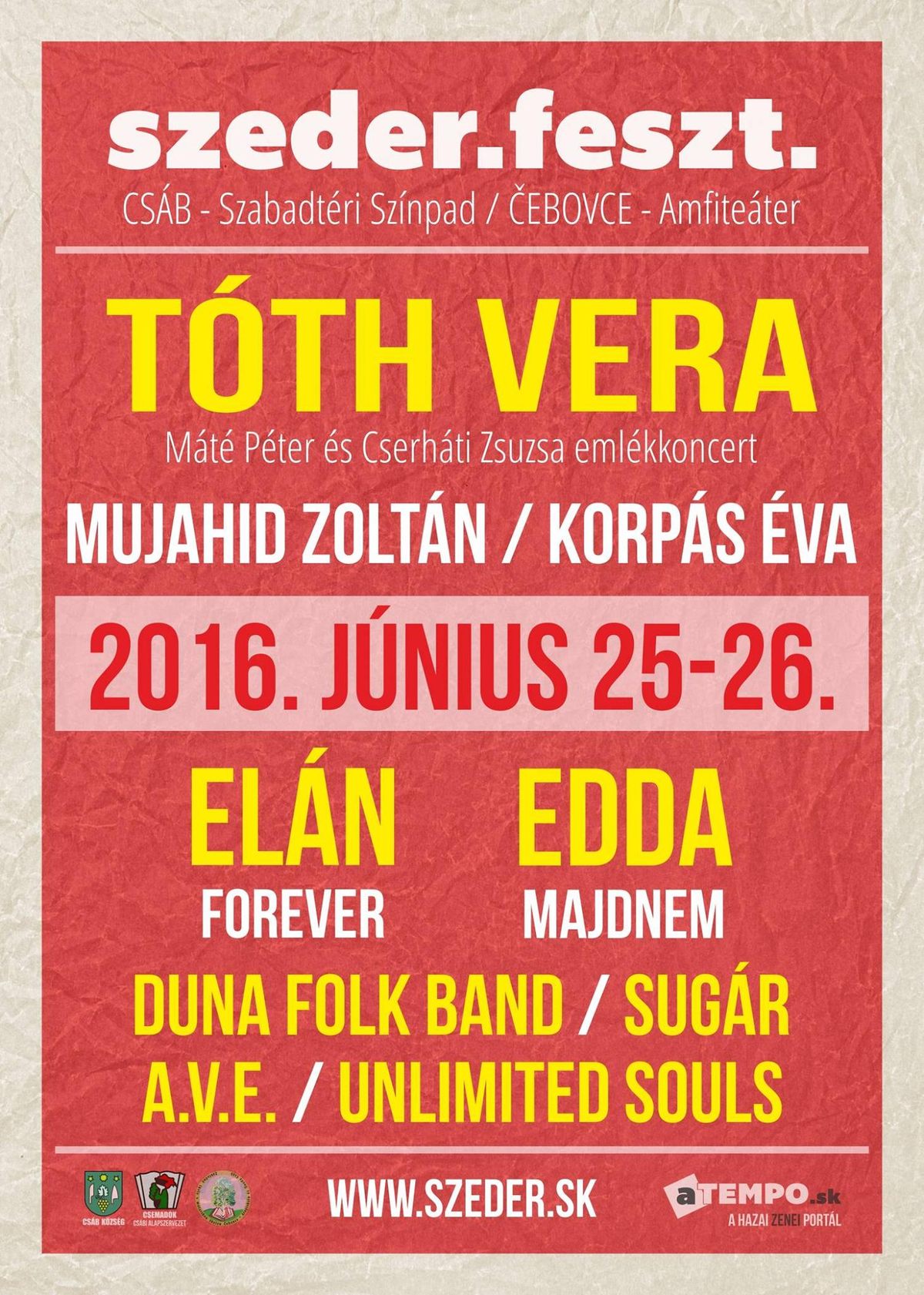 Összeállt a 2016-os szederFESZT programja